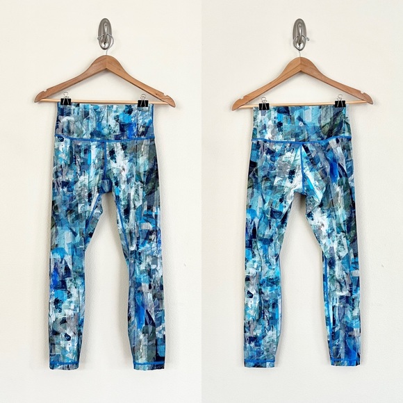 LULULEMON Wunder Under High Rise Leggings 25” in Sun Dazed Multi Blue - Picture 6 of 9